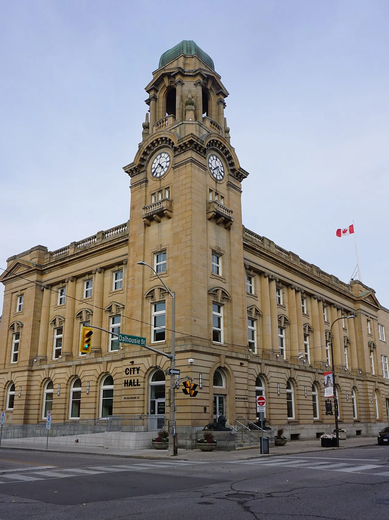 Brantford City Hall, a modernist civic building in downtown Brantford, Ontario