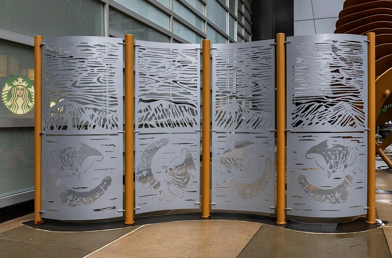 "Weaving Fence and Horn" by John McEwan, Calgary, Alberta, 2025-07-14 03 in Calgary, Alberta