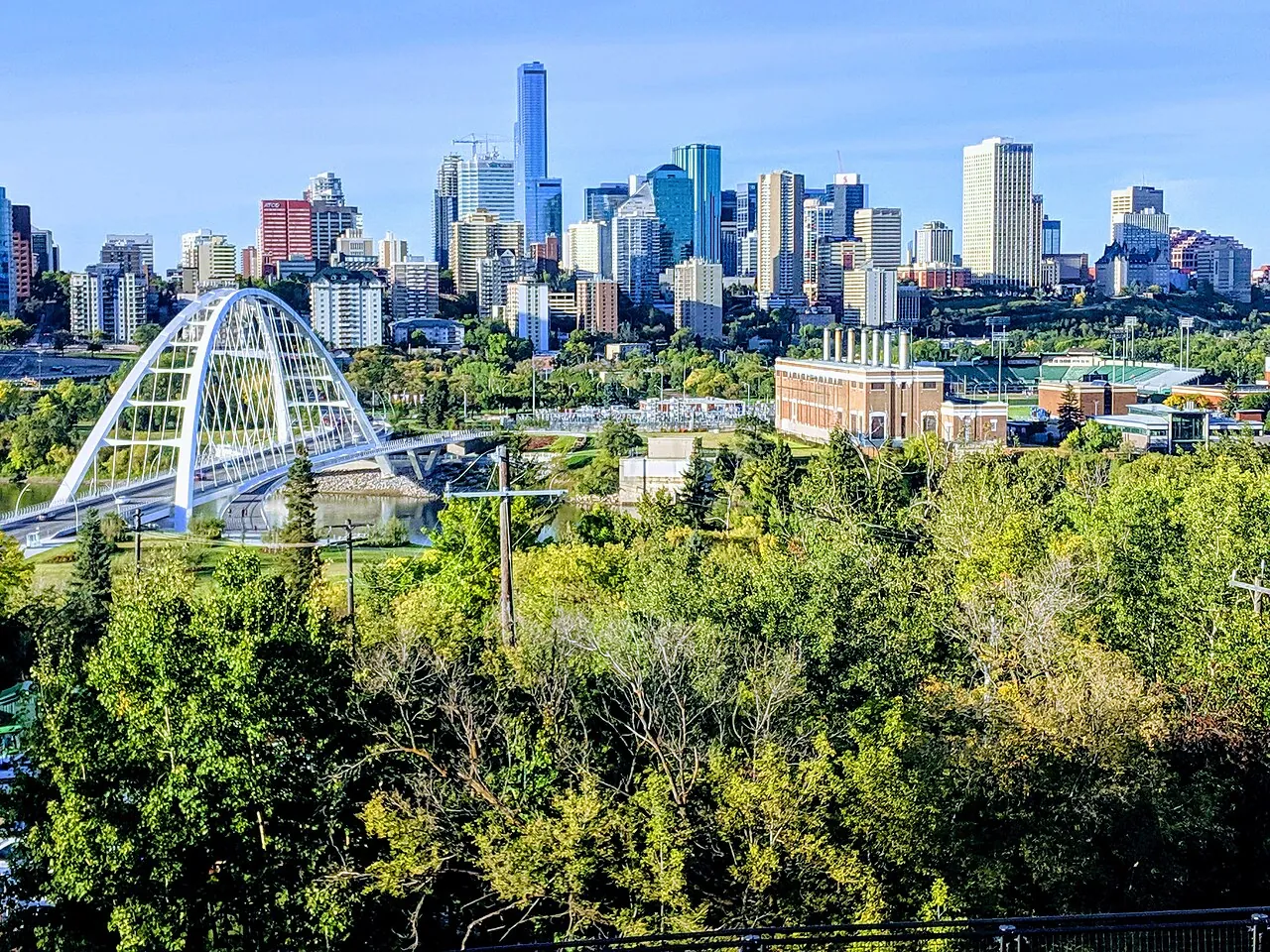 A Panoramic View of Downtown Edmonton, September 2019 in Edmonton, Alberta