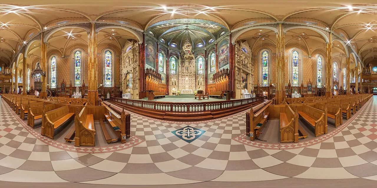 Panorama 360 of Basilique Saint-Patrick, Montreal, Quebec, Canada in Montreal, Quebec