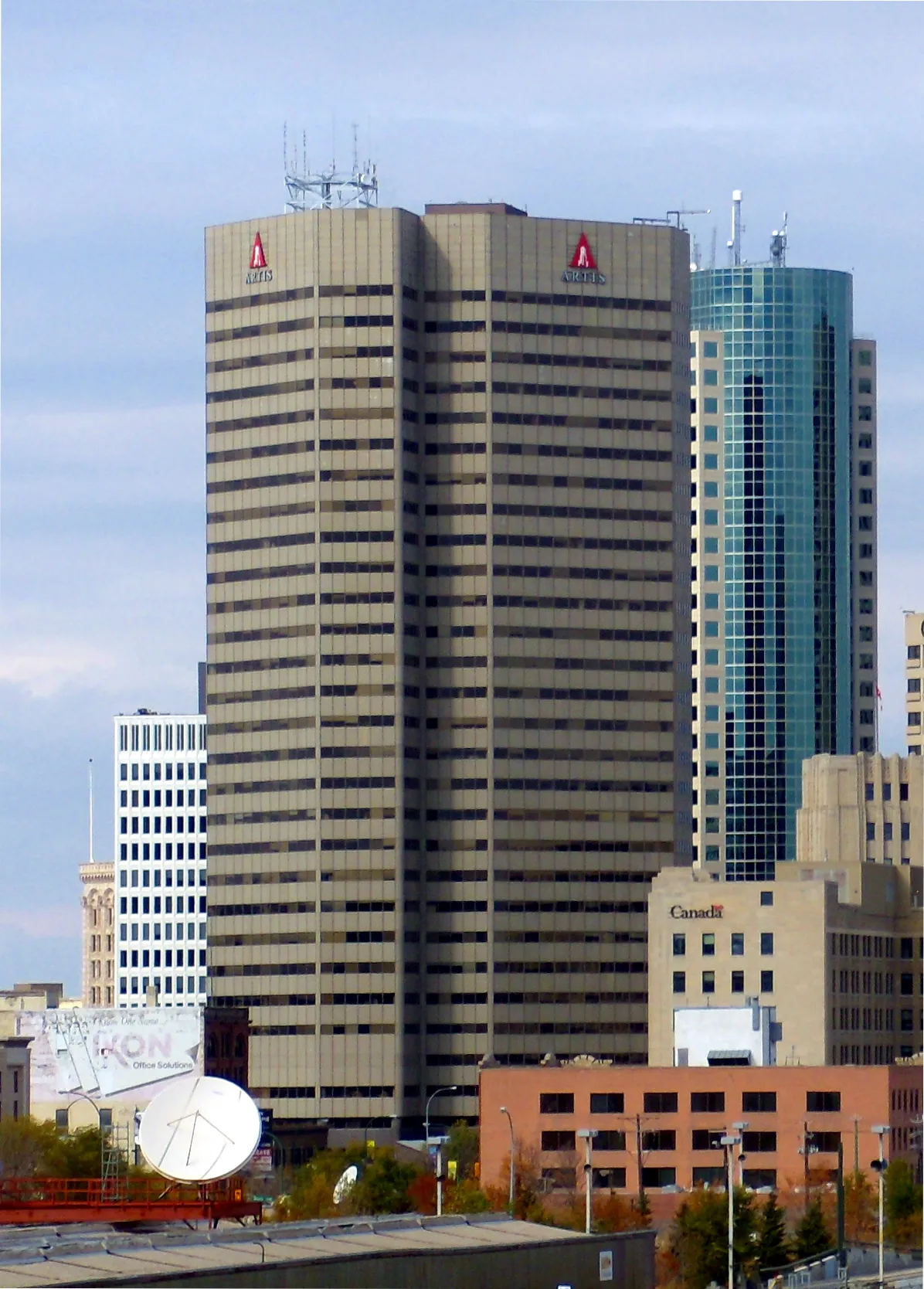 360 Main tower in Winnipeg, Manitoba with Artis branding in Winnipeg, Manitoba